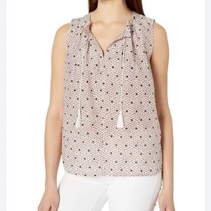 NYDJ Sleeveless Cotton Silk Blouse
